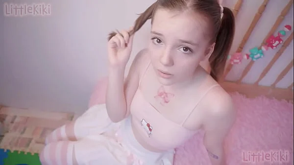 TABOO step DADDY and TEEN DAUGHTER sex. He was waiting for her 18th birthday to make a CREAMPIE in her BALD PUSSY
