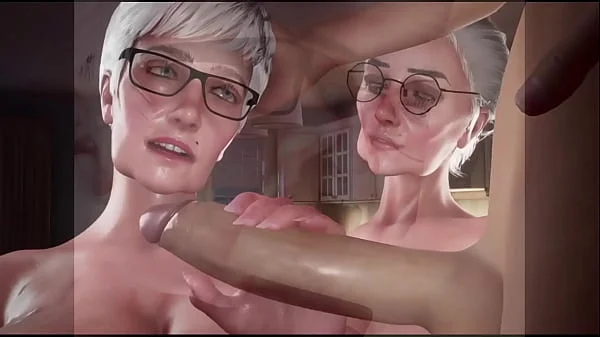 Double granny with big tits love fresh meat