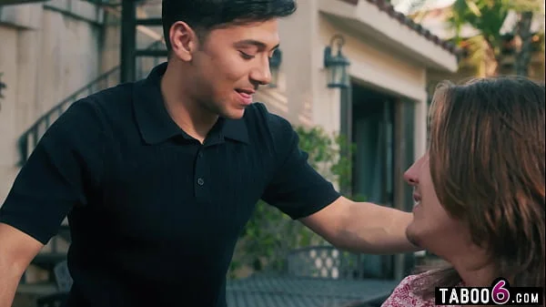 Insecure stepmom MILF helped by her bestie and their two stepsons