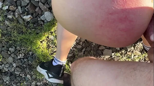 Submissive wife gets spanked and fisted at public subway station