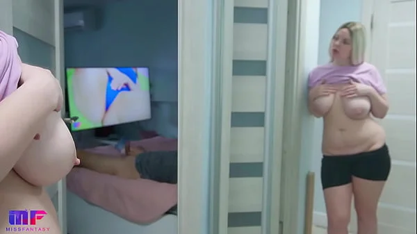 Stepdaughter with big tits spies on stepdad part 4