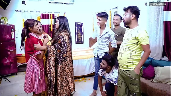 Desi Horny Step Mom Teaches Her Step Daughter How to Fuck for Very 1st Time with Desi Style GangBang Full Movie