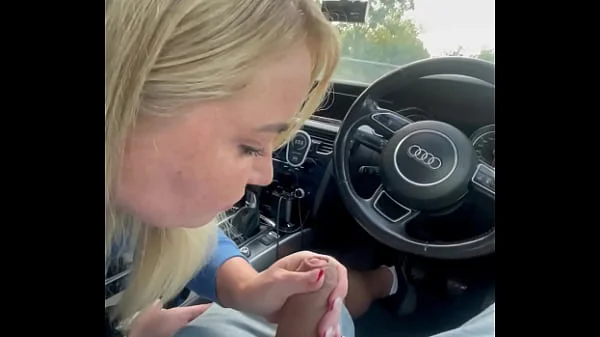 Step mom young make the best blowjob in public/car