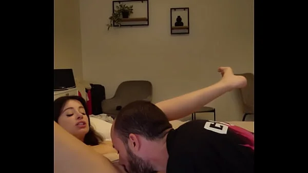 Romantic couple enjoys deepthroat and pussy licking before making love