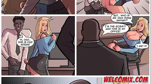 Hot blonde getting a job! Job Interview! Interracial porn comics!