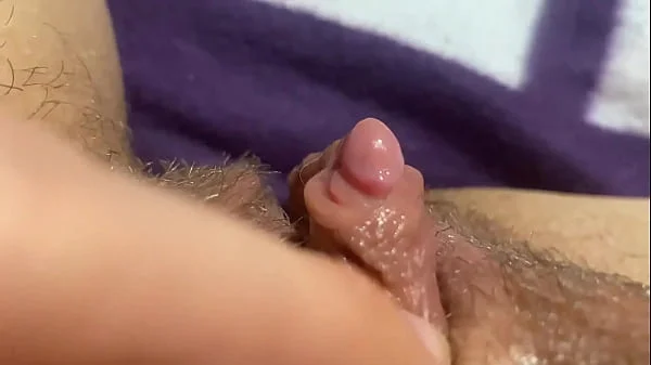 Big clit orgasm closeup