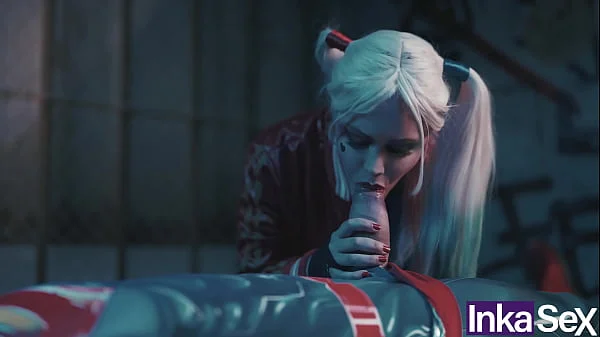 Superman destroza el ano a Harley Quinn y le hace un creampie en el ano.