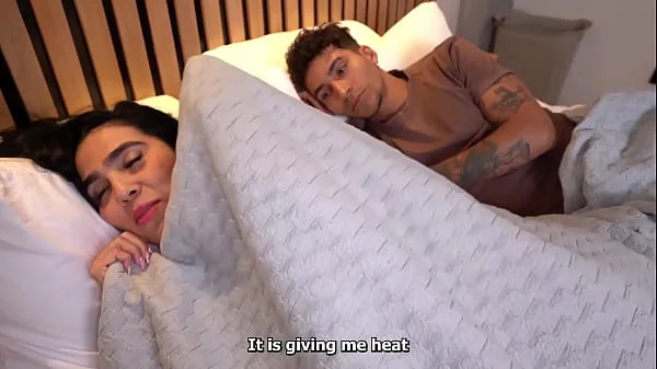 Skinny stepson fulfills his fantasy with his big-bottomed stepmother after the hotel made a mistake with his room