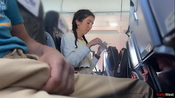 Public Cock Flashing in Airplane - Girl Brought Me To Cum In 2 Minutes