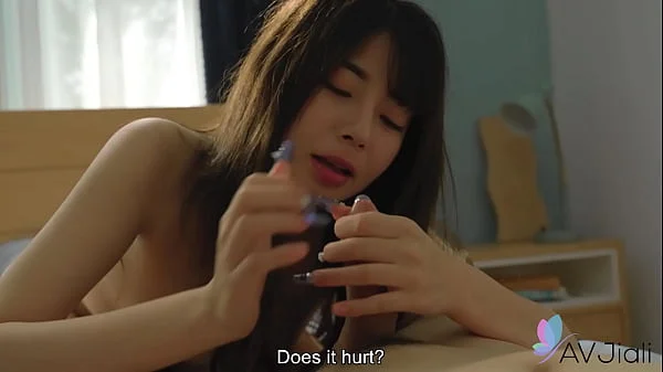 Long haired Chinese girl Ranako fucks with her boyfriend.