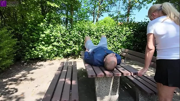 Public bareback sex with a stranger, creampie, and mouth piss at a rest stop! Part 1