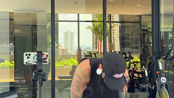 A sweaty, strong guy at the gym asks a neighbor in the building to smell his cock so he can fuck her later.