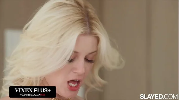 SLAYED Beautiful Blonde Charlotte Stokley Blindfolds & Dominates Stunning Submissive Valentina Nappi