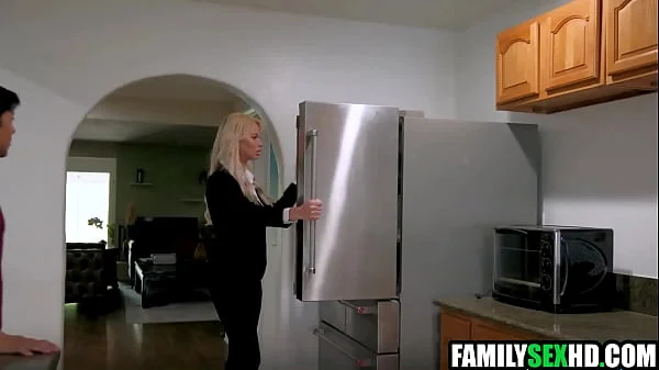 Stepmom joins stepson & his gf for threesome