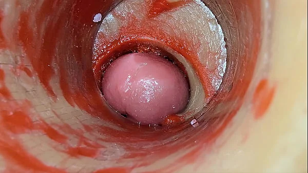 Camera Inside Deep Pussy Captures Dose Ejaculation of Sperm ASMR