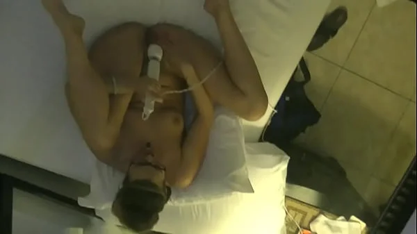 Swinger Resort Masturbating with the hotel window open to the public!