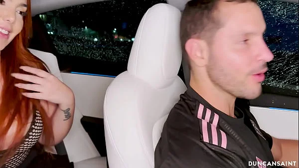 Driver gets lucky and picks up super slutty pornstar