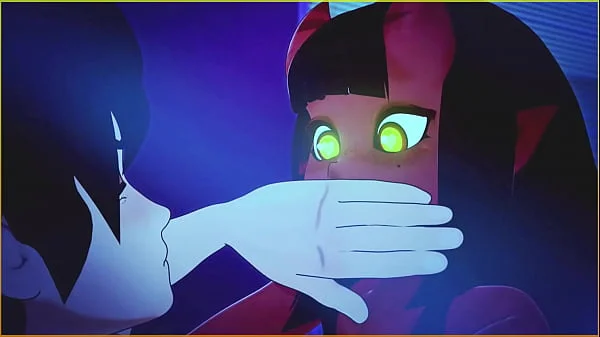 Animation porn - a brave girl decided to have sex with a modest handsome guy