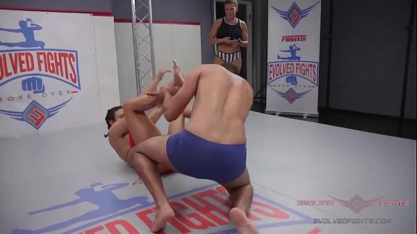 Studly ebony Mickey Mod tries to get busty fetish MILF Penny Barber to cum for the instant victory