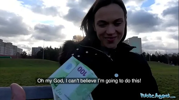 Public Agent tight body tourist fucked in folks basement while moms upstairs