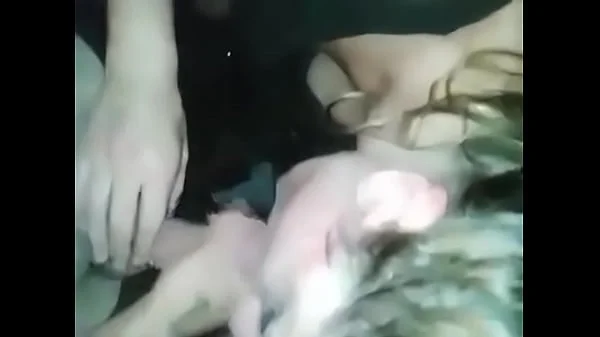 Italian blowjob in the car after disco