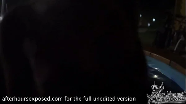 late night hot tub double blowjob and peeing and cum sharing real beauties