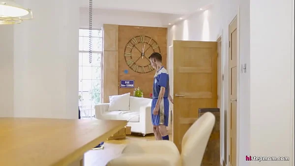 Rebecca More hops onto her Stepson's dick