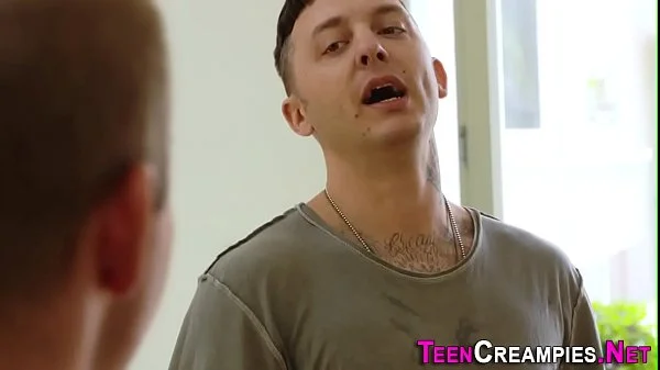 Showering teen creampied