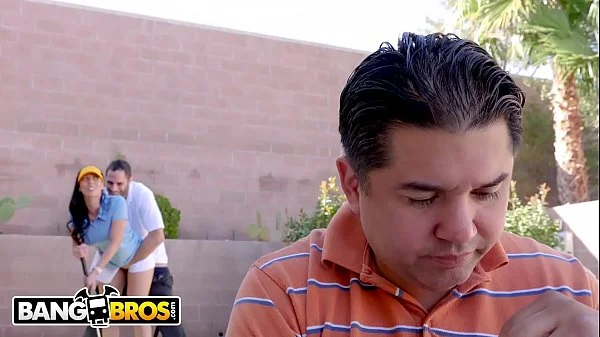 BANGBROS - Rachel Starr Fucks Her Golf Instructor While Her Cuck Husband Reads The Paper