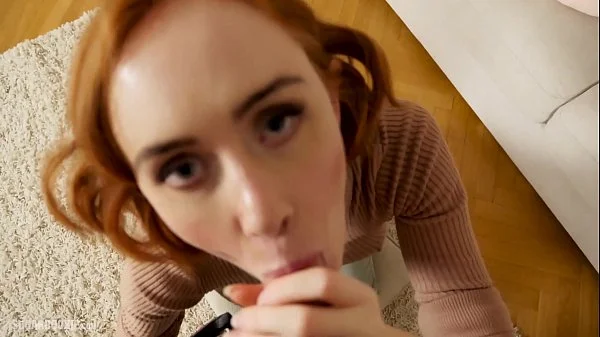 Creampie for this super hot, busty, real redhead amateur British girl