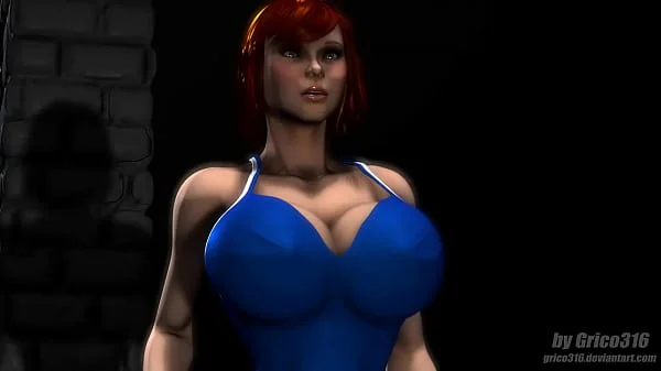 Redhead giant breasts