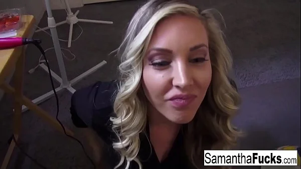 James Deen shows up on set and fucks Samantha