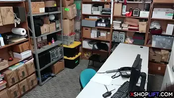 Security got permission to punish stealing ebony teen