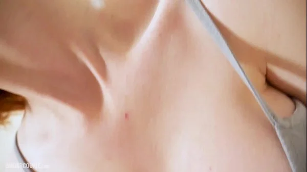 Hot ginger exgf gets a creampie while fucking with a sex-toy