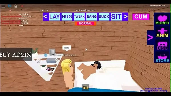 A Hot Blonde Roblox Lesbian licks a Nervous Latino girl as she moans