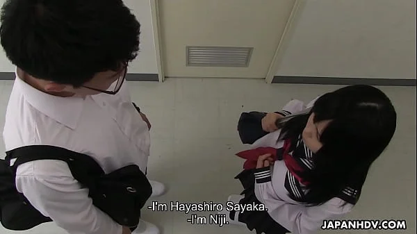 Japanese student, Sayaka Aishiro gives blowjobs to her professor, uncensored