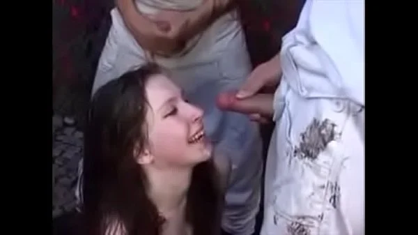 Cute girl loves rough, with lots of spit, piss and cum