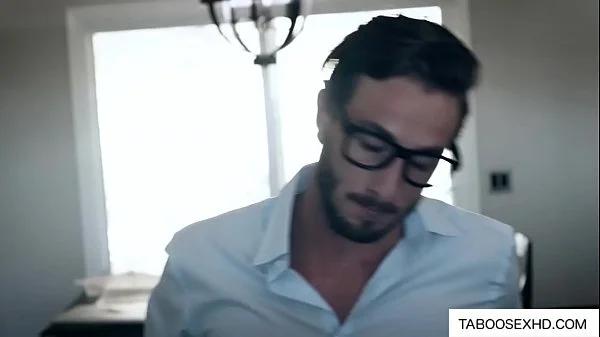 Sexy brunette sucking on the cock