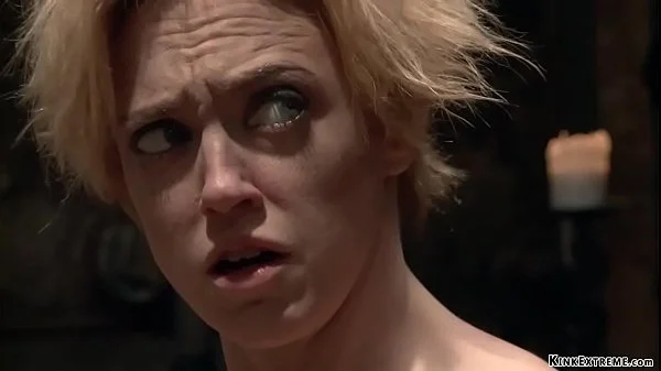 Bound busty MILF in latex fucked