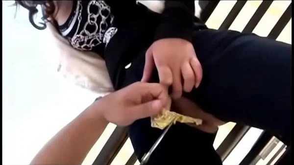 Cute Asian Fucked With Toy Through Jeans