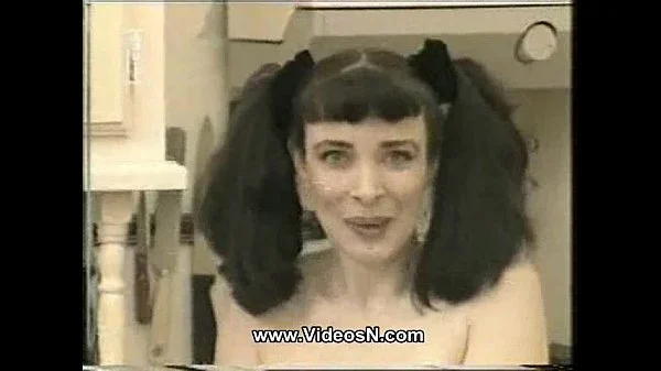 Housewife playing in kitchen