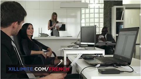 Hard Double Penetration With The Busty Secretary