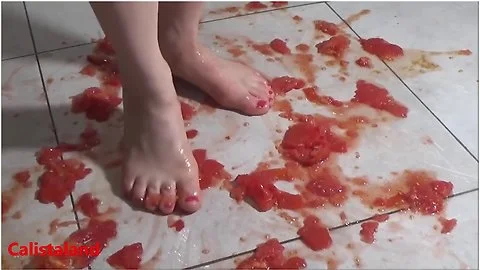 Several Tomatoes Are Crushed Under My Wonderful Bare Feet