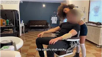 He Cums In The Throat By The Barbershop, I Jumped On His Cock - Beatrice Segreti