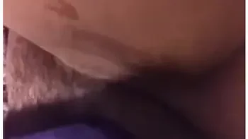 Putting A Purple Dildo In My Fat Ass & Pussy