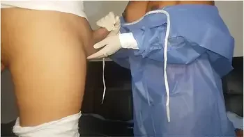 Lucky Guy Gets His Cock Stroked By A Horny Nurse