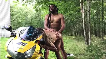 Don Whoe Bends Nina Rivera Over On His Crotch Rocket And Pounds Her Red Pussy Hard Outdoor Sex Black