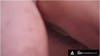 Horny Old Lady Gets Her Mouth Full Of Cum From The Younger Gardener