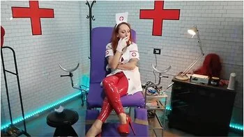 Nurse Smoking Break In Red High Heels