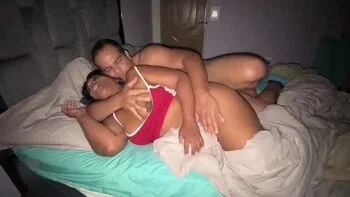 Stepbrother Sneaks Into Stepsister's Bed For Hot Late Night Creampie Sex